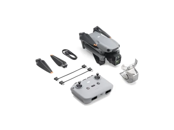 DJI AIR 3S + DJI RC-N3 , 4K/60fps HDR Video, 50 MP, 70mm Tele Camera, 45-Min Flight Time