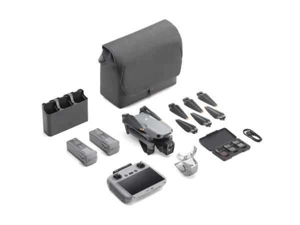 DJI AIR 3S Fly More Combo + DJI RC2, 4K/60fps HDR Video, 50 MP, 70mm Tele Camera, 45-Min Flight Time
