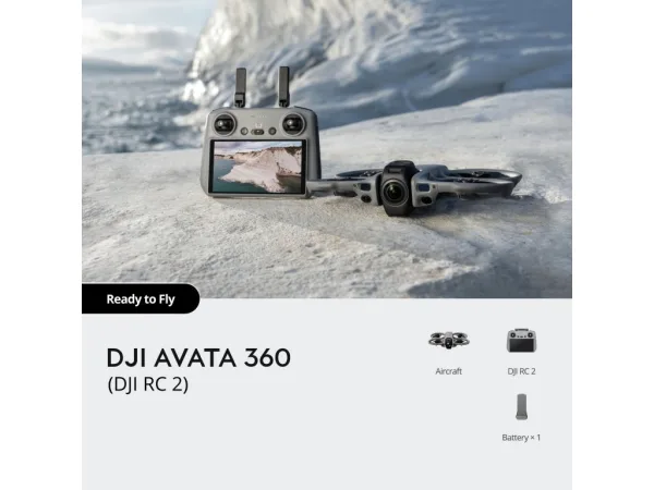 DJI Avata 360 (DJI RC 2), 1-inch Flagship Imaging, 8K/60fps HDR video, 120MP photos