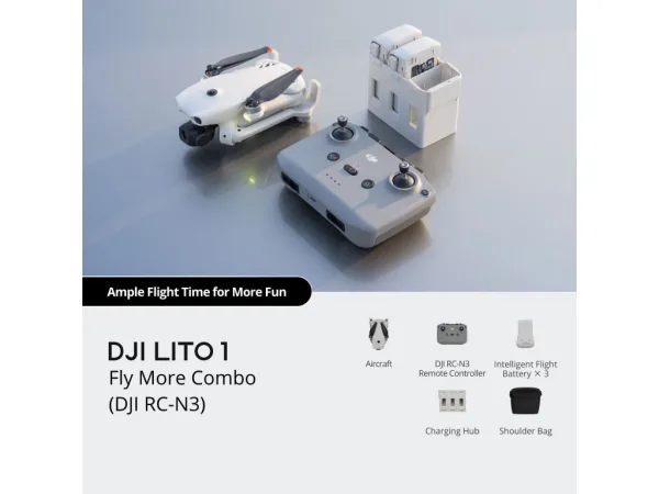 DJI Lito 1 Fly More Combo (DJI RC-N3), 4K/60fps Video, 48MP, Active Track, 36 min flight time