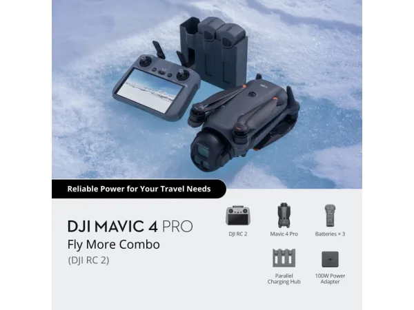 DJI Mavic 4 Pro Fly More Combo + DJI RC 2, 100MP Hasselblad Camera, 6K/60fps HDR Video, 51-Min