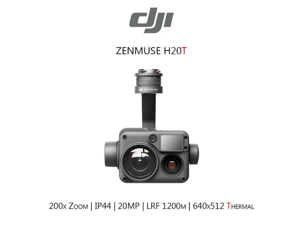 DJI Zenmuse H20T Camera, 20 MP Zoom Camera, 12 MP Wide Camera, 640x512 px Radiometric Thermal Camera