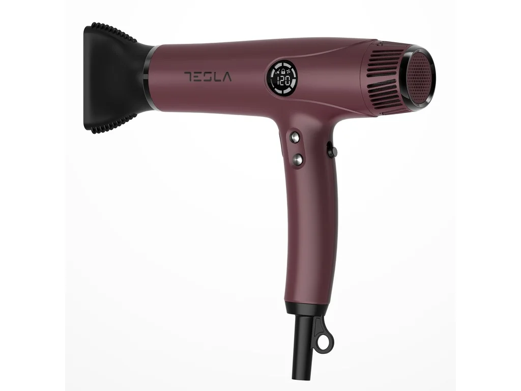 Tesla DRH500BBD, Fen za kosu, 2200W, 4 nivoa temperature, LED, IONIC, Burgandy linija