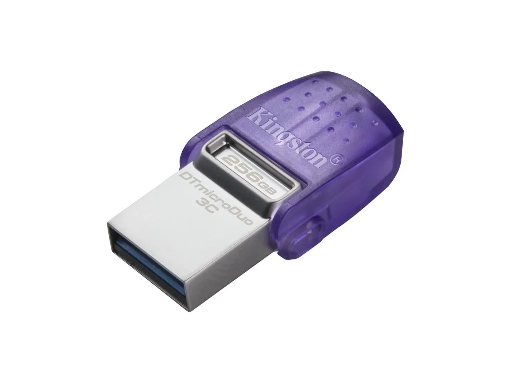 KINGSTON 256GB DataTraveler microDuo 3C USB Flash Drive,Dual interface USB Type-C and Type-A,200MB/s