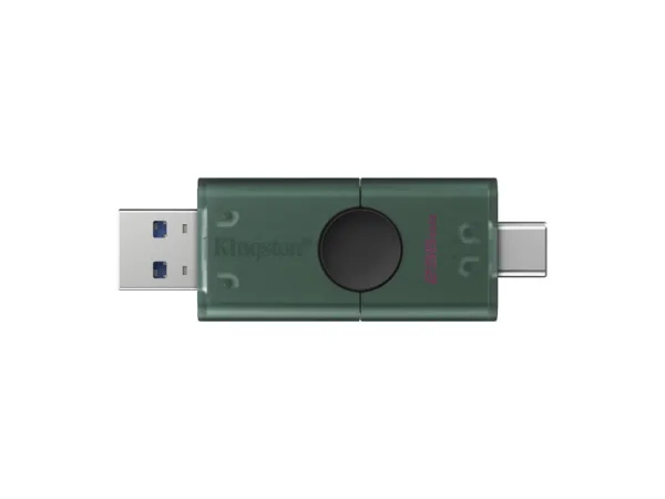KINGSTON DataTraveler 256GB DUO USB Flash Drive, Type-A and USB Type-C, dual moving cap design