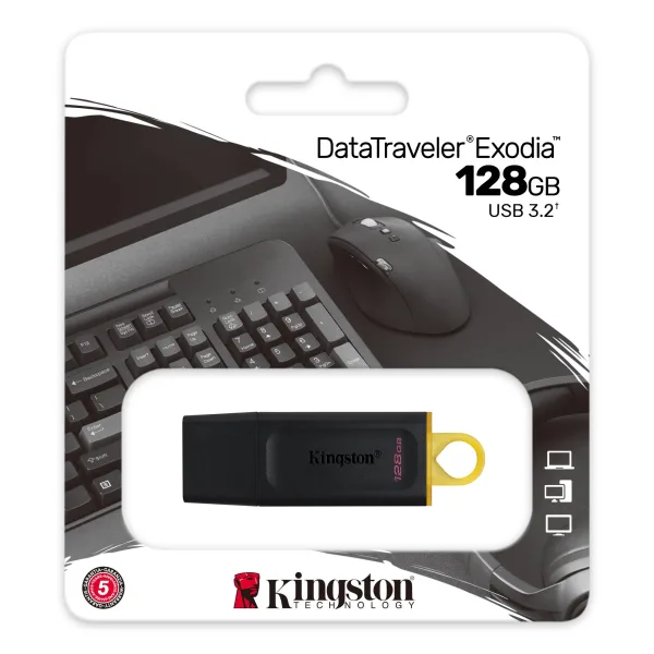 KINGSTON USB DISK DataTraveler Exodia 128GB USB 3.2 High speed, Black
