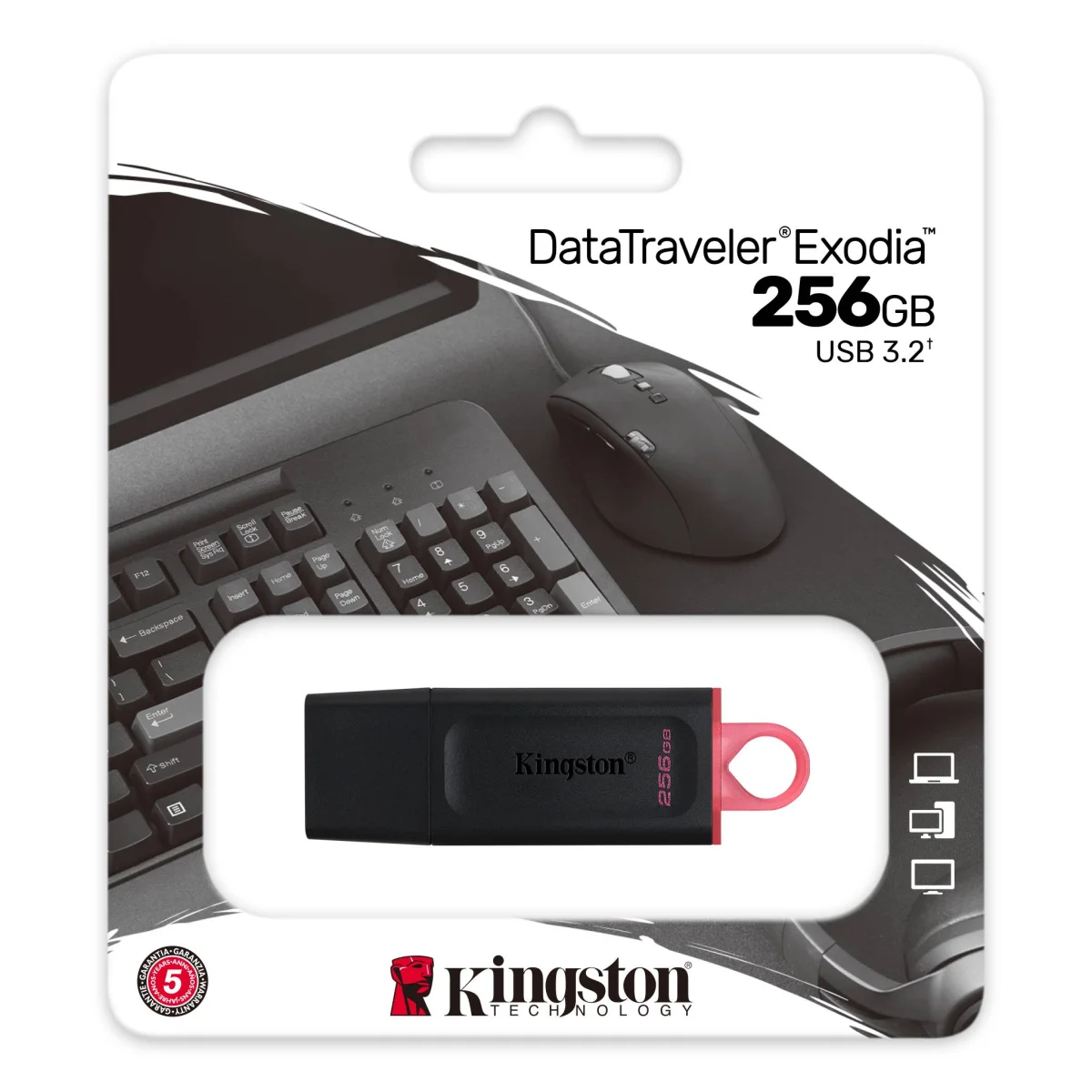 KINGSTON USB DISK DataTraveler Exodia 256GB USB 3.2 High speed, Black