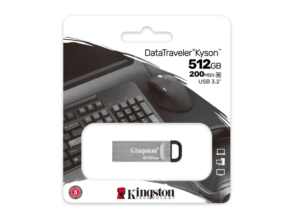 KINGSTON USB DISK DataTraveler Kyson 512GB USB 3.2 High speed, Metal Case, R/W: 200MB/s /60MB/s