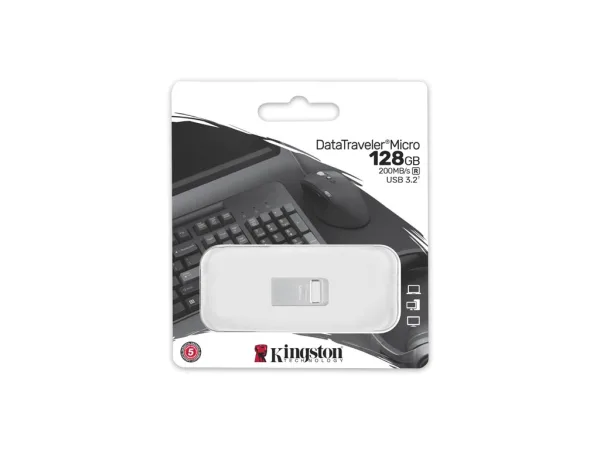 KINGSTON USB DISK DataTraveler Micro 128GB USB 3.2, 200MB/s Read, Premium Metal Design