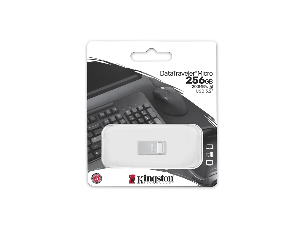 KINGSTON USB DISK DataTraveler Micro 256GB USB 3.2, 200MB/s Read, Premium Metal Design