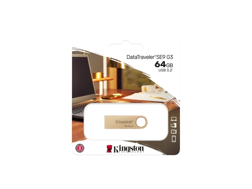 KINGSTON USB DISK DataTraveler SE9 G3 64GB USB 3.2 - Premium metal casing, Up to 220/100 MB/s R/W