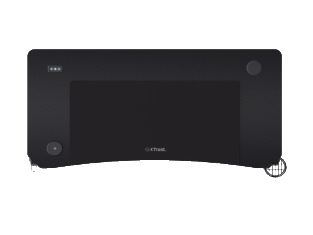 TRUST 710 Luminus Pro RGB Gaming Desk/Black/150kg/740x600x1200mm/Cupholder/Headphone hook/Mousepad