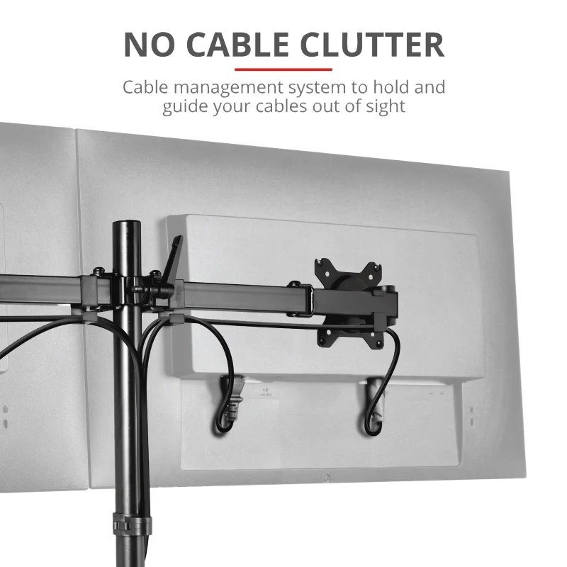 TRUST GXT 1120 Mara Dual Monitor Arm, VESA 75x75mm, 100x100mm, max 2x8kg weight, up to 32"