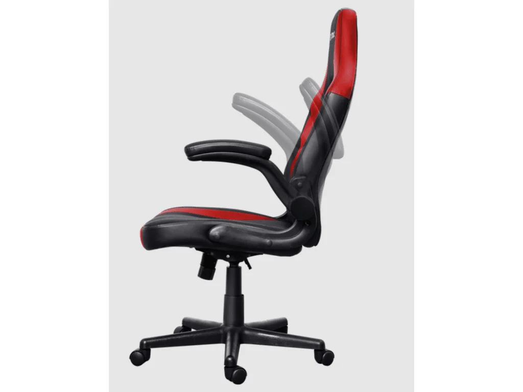 TRUST GXT 703R Riye Comfortable adjustable gaming chair,flip-up armrests,Max weight 140kg,Red