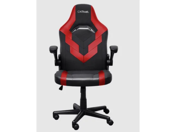 TRUST GXT 703R Riye Comfortable adjustable gaming chair,flip-up armrests,Max weight 140kg,Red
