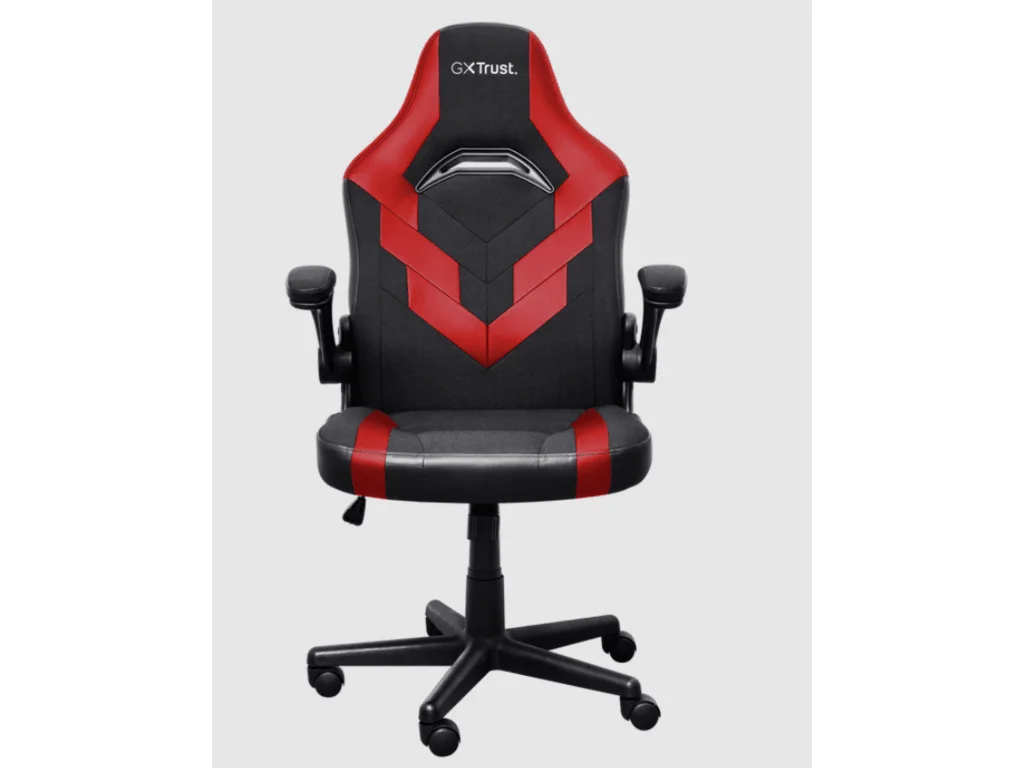 TRUST GXT 703R Riye Comfortable adjustable gaming chair,flip-up armrests,Max weight 140kg,Red