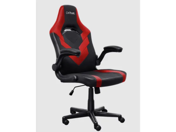 TRUST GXT 703R Riye Comfortable adjustable gaming chair,flip-up armrests,Max weight 140kg,Red