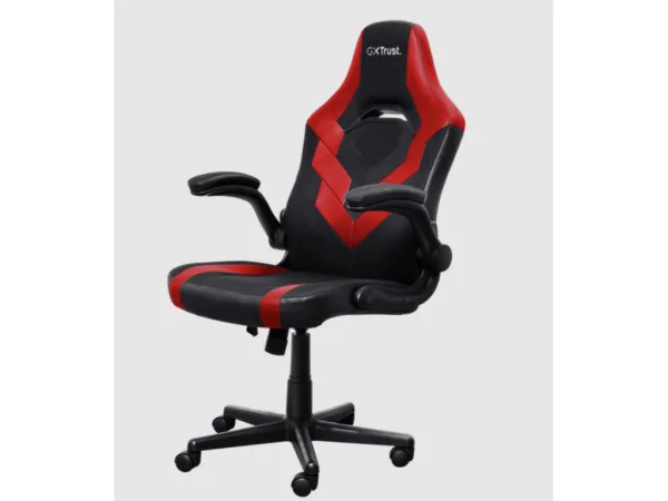 TRUST GXT 703R Riye Comfortable adjustable gaming chair,flip-up armrests,Max weight 140kg,Red