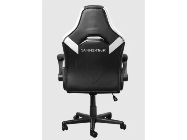 TRUST GXT 703W Riye Comfortable adjustable gaming chair,flip-up armrests, Max weight 140kg,White