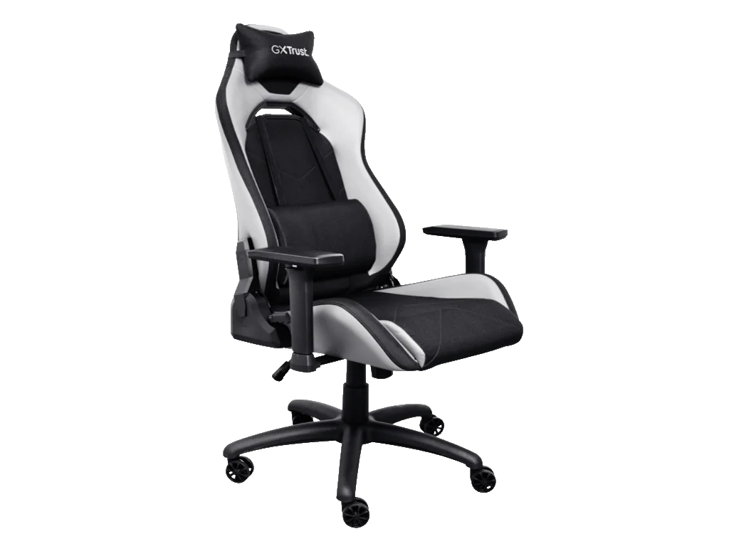 TRUST GXT 714W RUYA Comfortable Gaming Chair, Gas lift class 4, Max. weight 150 kg, WHITE