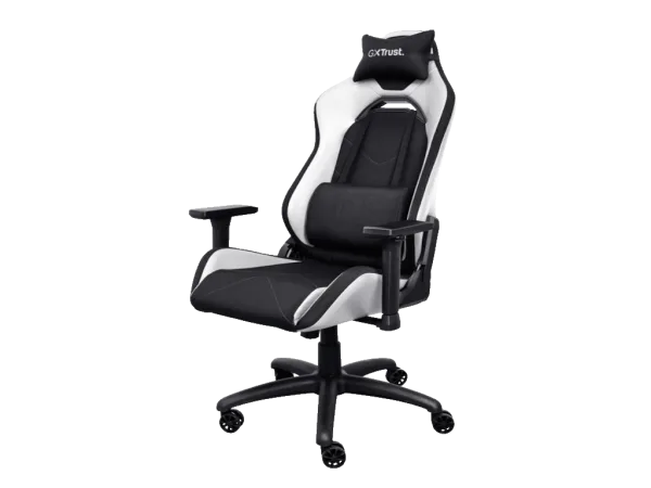 TRUST GXT 714W RUYA Comfortable Gaming Chair, Gas lift class 4, Max. weight 150 kg, WHITE