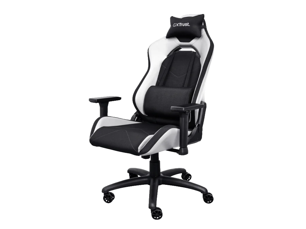 TRUST GXT 714W RUYA Comfortable Gaming Chair, Gas lift class 4, Max. weight 150 kg, WHITE