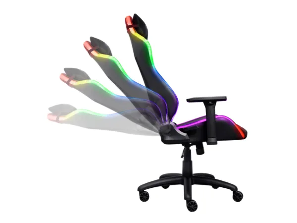 TRUST GXT 719 Ruya RGB Gaming Chair - Black, Max. weight 150 kg, Gas lift class 4