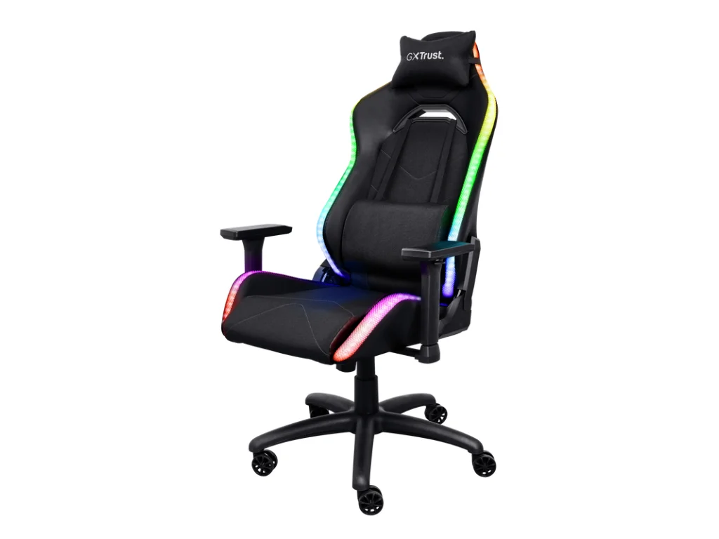 TRUST GXT 719 Ruya RGB Gaming Chair - Black, Max. weight 150 kg, Gas lift class 4