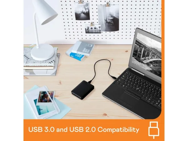 WD Elements Portable 5TB External HDD, USB 3.2 Gen 1 (5Gbps), PC & Mac, Plug and Play