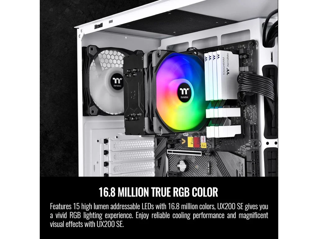 THERMALTAKE UX200 SE ARGB Lighting CPU Cooler, PWM 800-1800 RPM, 4Pin, INTEL/AMD