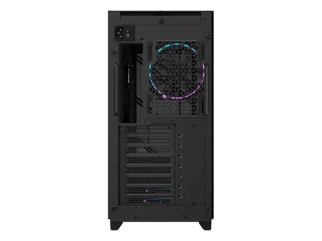 GIGABYTE AORUS C400 Gaming ATX Tower Case, Pre-installed 4 ARGB PWM fans, USB 3.0 x2, 40L, Black