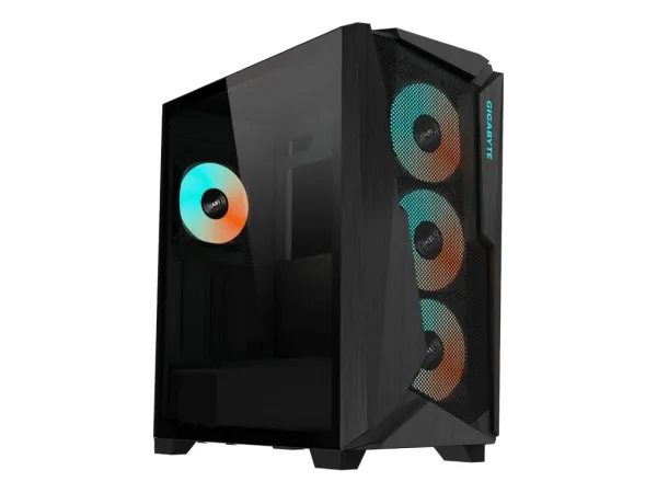 GIGABYTE C301 Glass V2 Black ATX Case, 4*ARGB, 2*2.5"/2*3.5", USB 3.1 Type-C,USB 3.0 x2,Audio in&out
