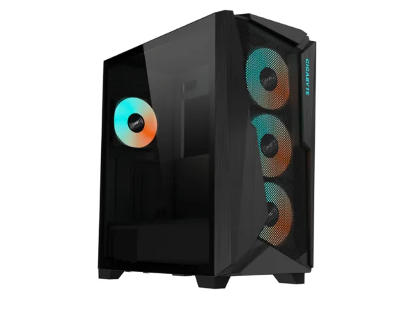 GIGABYTE C301 Glass V2 Black ATX Case, 4*ARGB, 2*2.5