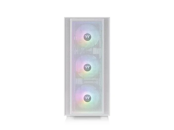 THERMALTAKE H570 TG Snow ARGB Mid Tower, Tempered Glass/Mesh Front Panel/120mm ARGB Lite Fan*3/USB