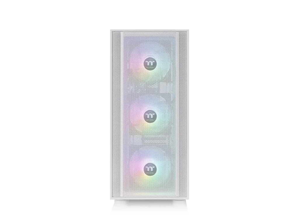 THERMALTAKE H570 TG Snow ARGB Mid Tower, Tempered Glass/Mesh Front Panel/120mm ARGB Lite Fan*3/USB