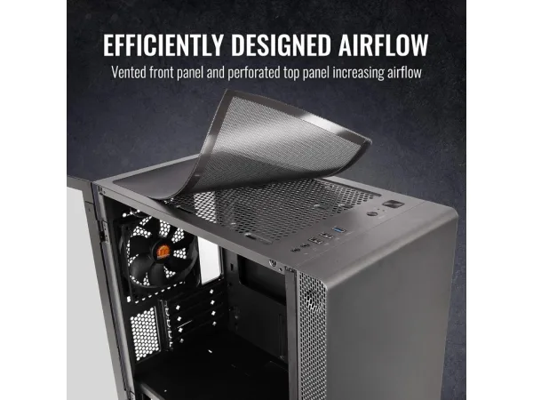 THERMALTAKE S100 Tempered Glass Micro Chassis, 120mm Standard Fan*1,USB 2.0*2/USB 3.0