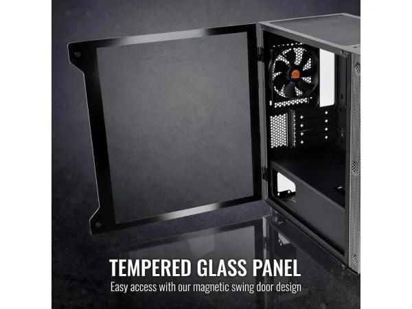 THERMALTAKE S100 Tempered Glass Micro Chassis, 120mm Standard Fan*1,USB 2.0*2/USB 3.0