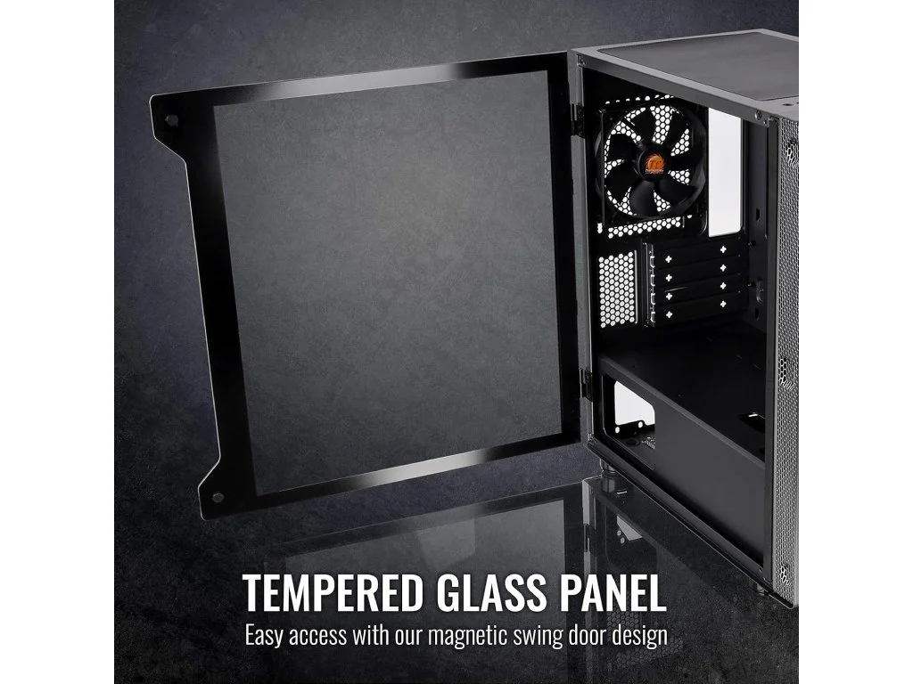THERMALTAKE S100 Tempered Glass Micro Chassis, 120mm Standard Fan*1,USB 2.0*2/USB 3.0