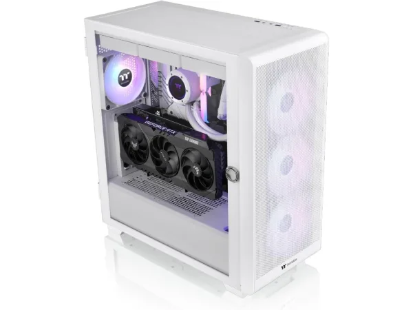 THERMALTAKE S250 TG Snow ARGB Mid Tower Chassis, Mesh, 4x CT120 120mm ARGB Fans, USB 3.0 x 2