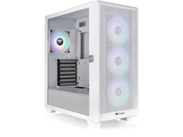 THERMALTAKE S250 TG Snow ARGB Mid Tower Chassis, Mesh, 4x CT120 120mm ARGB Fans, USB 3.0 x 2