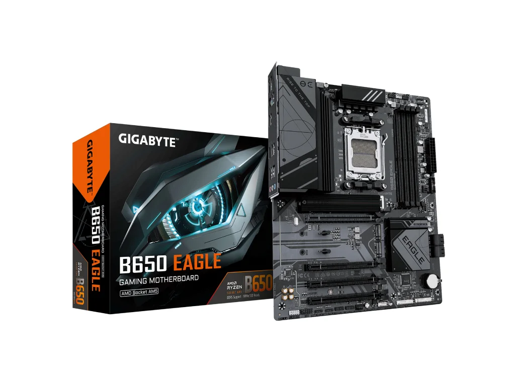 GIGABYTE AMD Ryzen MB B650 EAGLE, 4*DDR5 7600MT/s, 1*PCIe 5.0/2*M.2,HDMI/DP, AM5, GbE LAN