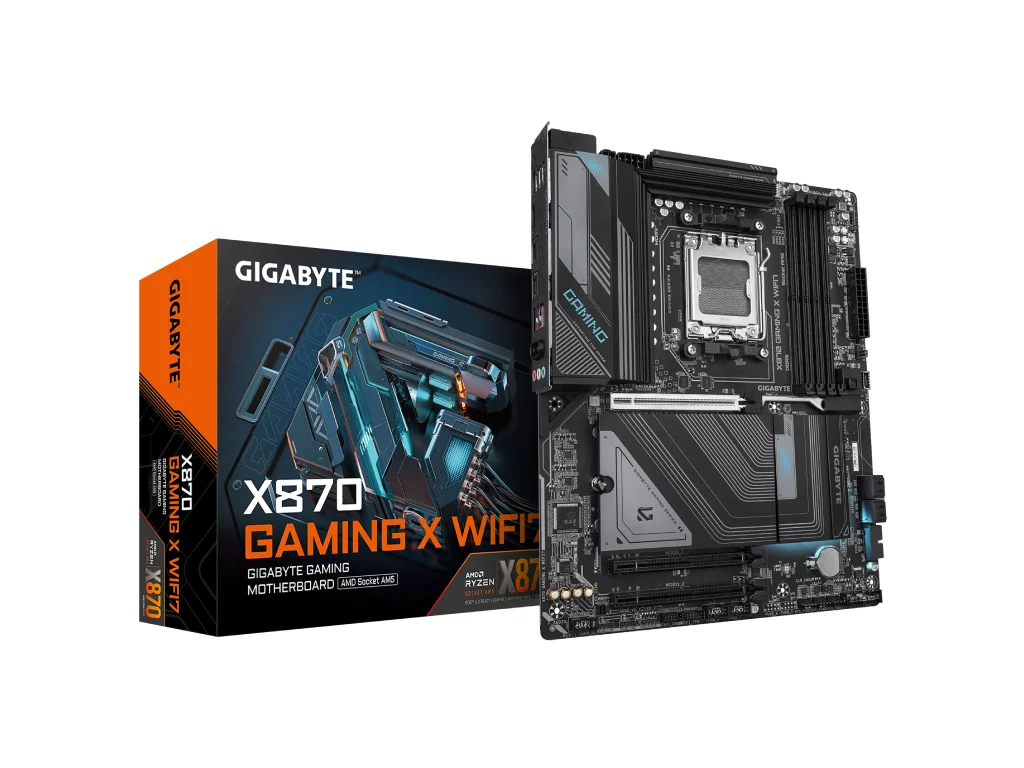 GIGABYTE AMD Ryzen MB X870 GAMING X WIFI7,4*DDR5 8200MT/s, 1*PCIe 5.0/3*M.2,USB4,DP,AM5,WIFI7,2.5GbE
