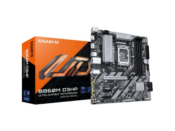 GIGABYTE INTEL MB B860M D3HP, 4*DDR5 9066 MT/s, PCIe 5.0, 2*M.2, DP/HDMI, GbE LAN, LGA 1851
