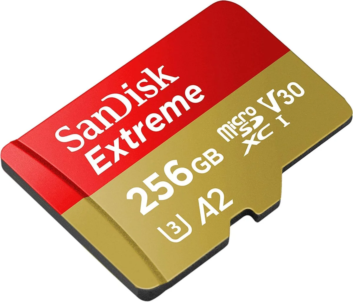 SanDisk Extreme microSDXC 256GB + SD adapter, up to Read/Write(MB/s): 190/130, A2, C10, V30,UHS-I,U3