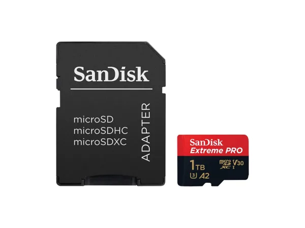 SanDisk Extreme PRO microSDXC 1TB + SD adapter,up to Read/Write(MB/s): 200/140, A2, C10,V30,UHS-I,U3