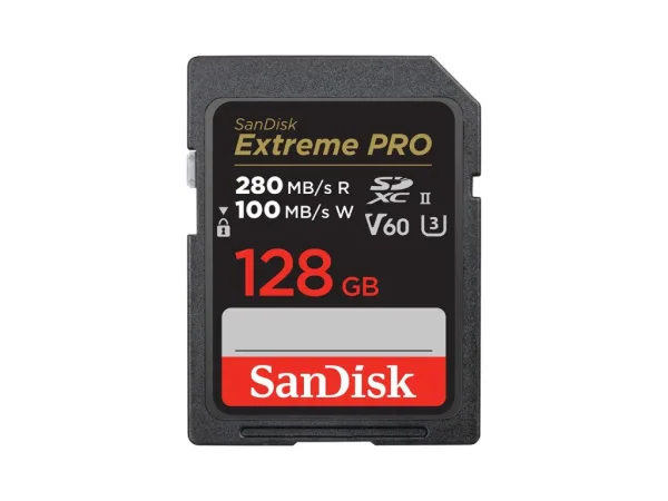 SanDisk SDXC 128GB Extreme PRO UHS-II, V60 280/100MB/S, C10