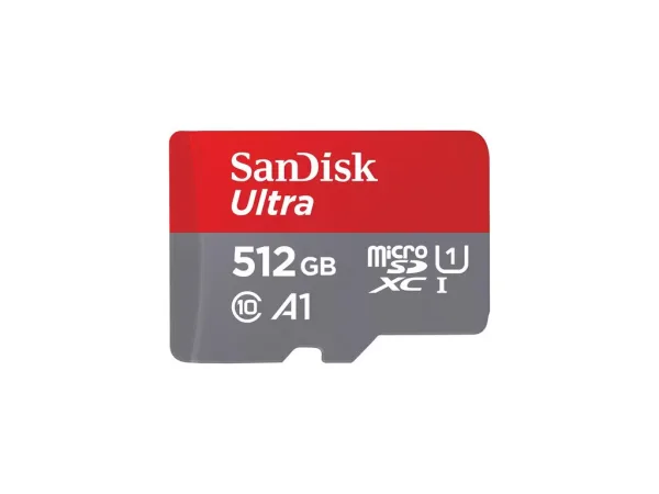 SanDisk Ultra microSD Card 512GB + SD Adapter, 150 MB/s, Class 10 / UHS-I U1 / A1