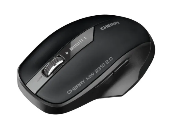 CHERRY MW 2310 USB Wireless Optical Mouse, 6 Button, 1000/1600/2400 DPI, Black, 2 x AA