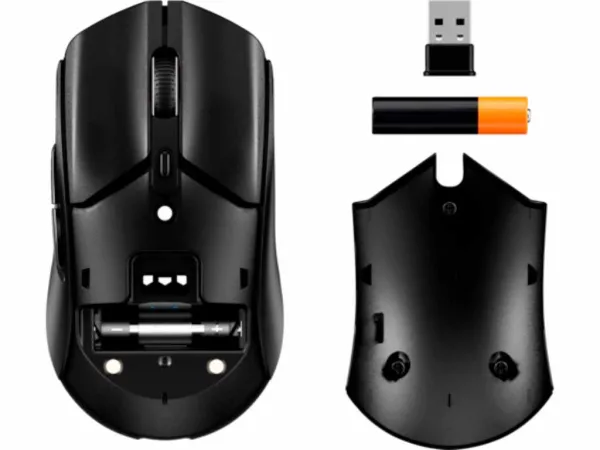 HyperX Pulsefire Haste 2 Core Wireless/100hr/Black/AAA/300 IPS/Up to 12000 DPI/Low-friction skates