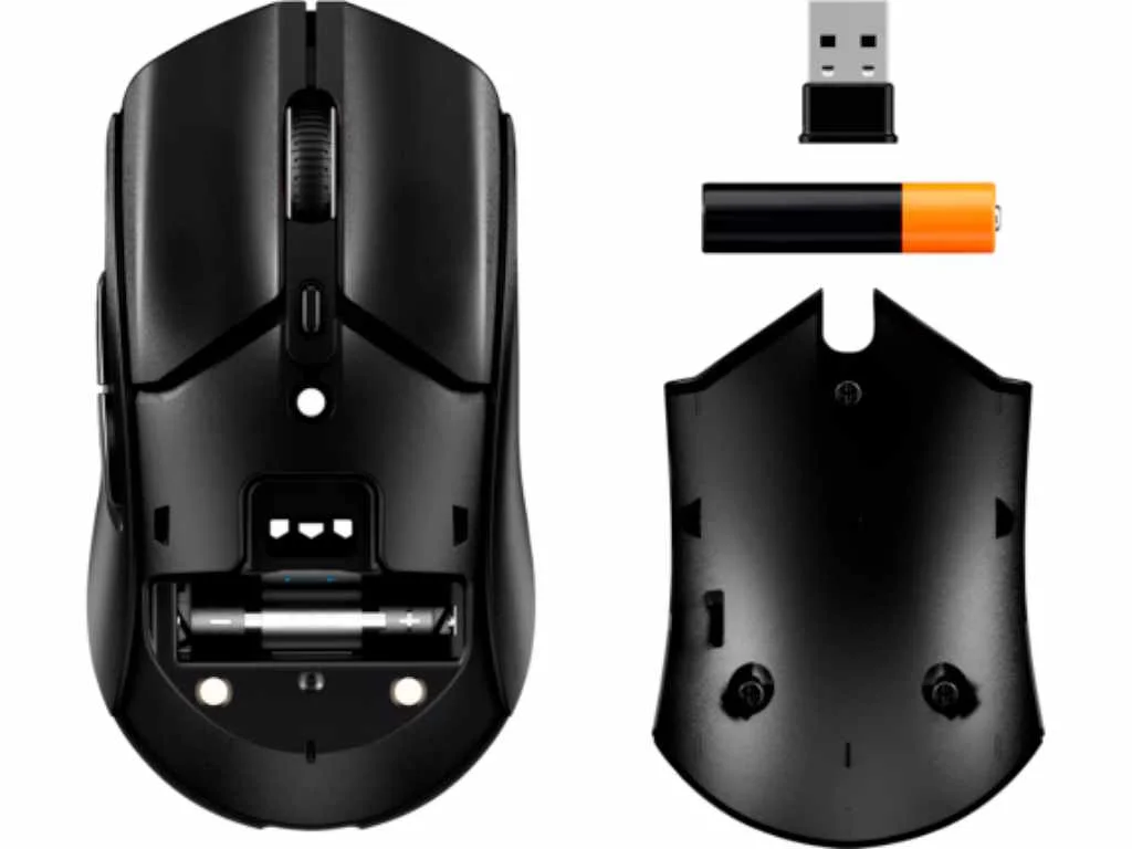 HyperX Pulsefire Haste 2 Core Wireless/100hr/Black/AAA/300 IPS/Up to 12000 DPI/Low-friction skates